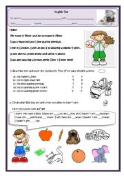 English Worksheet: Elementary test