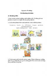 English Worksheet: Expensive weddings