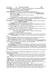 English Worksheet: American literature