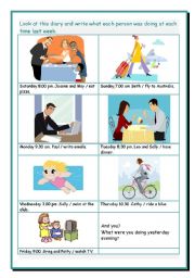 English Worksheet: Past Progressive