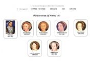 English Worksheet: Henry VIIIs six wives : A TIMELINE