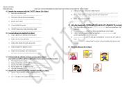 English worksheet: Worksheet or exam