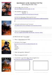 English Worksheet: A webquest on the American War / Before viewing 