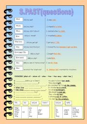 English Worksheet: simple past (wh. questions)