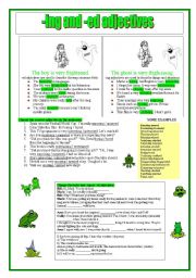 English Worksheet: -ing and -ed adjectives