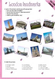 Landmarks worksheets