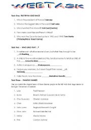 English worksheet: General webtask