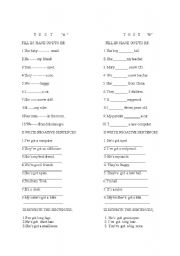 English worksheet: fill in