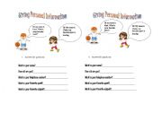 English worksheet: Giving personal information