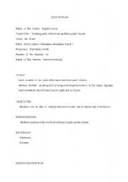 English Worksheet: lesson plan 