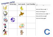 English Worksheet: irregular verbs - speaking activity