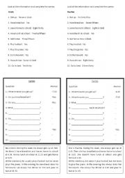 English worksheet: survey sample