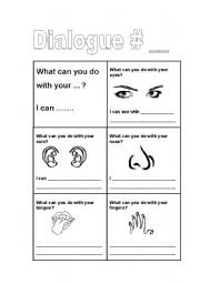 English Worksheet: dialogue: senses