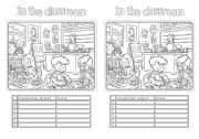 English Worksheet: In the classroom