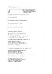 English Worksheet: BE GOING TO