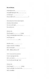 English worksheet: fill in the songs lyrics. No-one but you by Queen