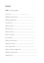 English worksheet: present simple, sports and communication revision