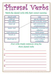 English Worksheet: Phrasal Verbs 3