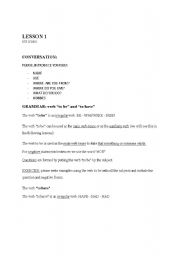 English worksheet: lesson 1 for Paulo ELEMENTARY