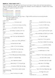 English Worksheet: remedial work simple past