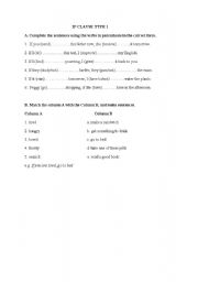 English Worksheet: F CLAUSE TYPE 1