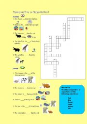 English Worksheet: comparative or superlative?