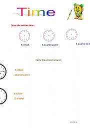 English Worksheet: Time 
