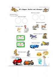 English Worksheet: Comparatives