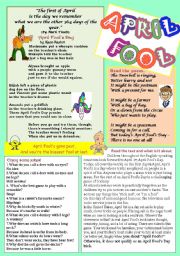 English Worksheet: April Fools Day