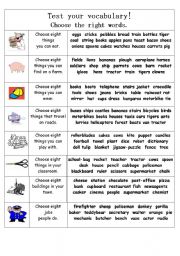 English Worksheet: Test your Vocabulary.