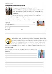 English Worksheet: Indirect Speech - Conversations