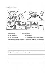 English Worksheet: directions