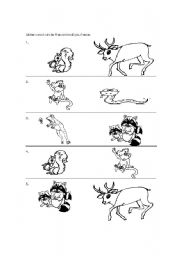 English worksheet: listening practice about animals