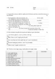 English worksheet: test