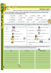 English Worksheet: Busy Bees: Simple Present (Habits)