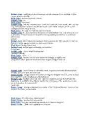 English worksheet: Bridgite Jones dialogues and test