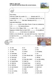 English Worksheet: Cloze test