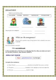 English worksheet: Passive Voice (Disasters)