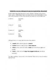 English worksheet: collecctive nouns