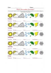 English Worksheet: weather