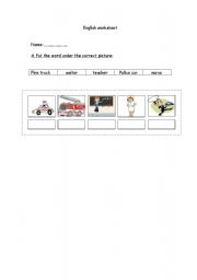 English worksheet: workers