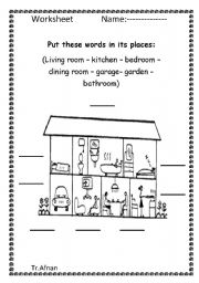 English Worksheet: My House