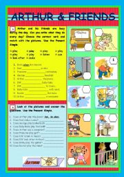 TENSES: PRESENT SIMPLE - ARTHUR & FRIENDS