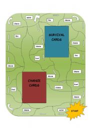 English Worksheet: Survival Board Game