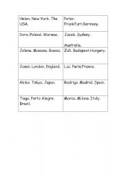 English Worksheet: Name Cards