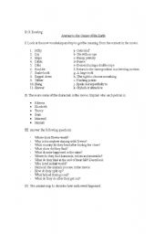 English Worksheet: Journey to the Center of the Earth