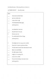 English Worksheet: Proofreading exercise - lyrics - As time goes by