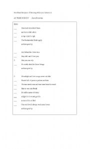 English worksheet: Proofreading exercise - lyrics - As time goes by