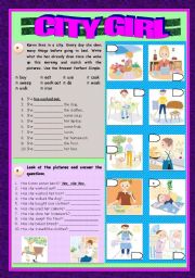 English Worksheet: TENSES: PRESENT PERFECT SIMPLE - CITY GIRL