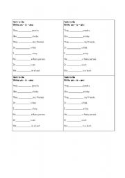 English worksheet: Verb to be